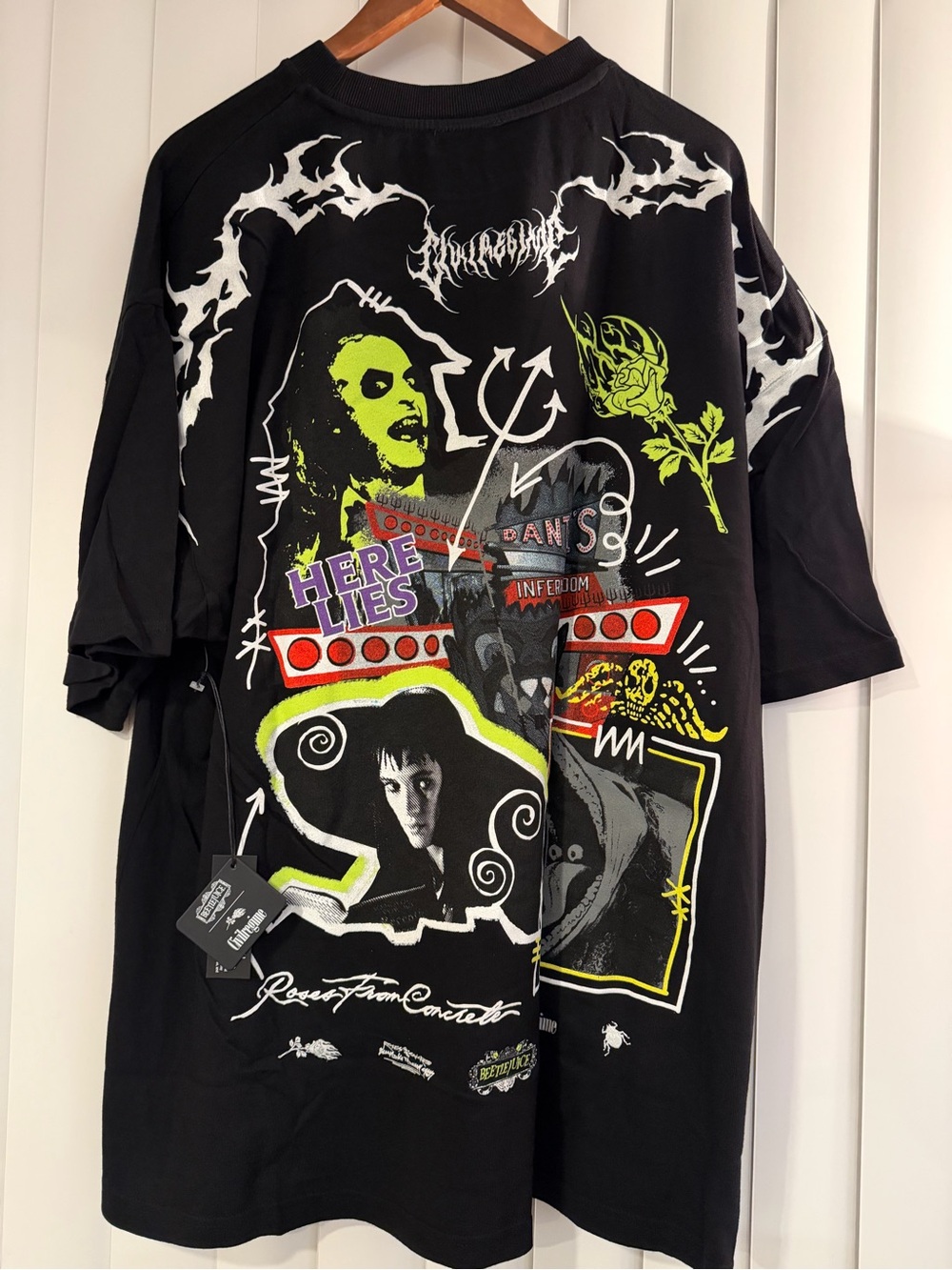 Civil Regime - Beetlejuice - Black Short-Sleeve Graphic Tee with Neon Accents